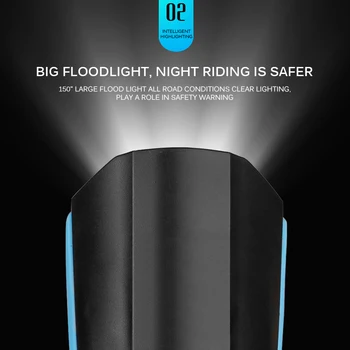 Izposoja Svetlobe USB Polnilne Kolesarjenje Rog Light 3 Načini Večnamensko Trajne Nepremočljiva Zunanji Kolesarski Varnostni Dodatki