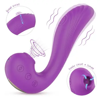 3 V 1 Klitorisa Sesanju & Lizanje Vibratorji G Spot Prhuta Z Vibriranjem Dildo Sex Igrače Za Ženske Klitoris Stimulator Klitoris Bedak