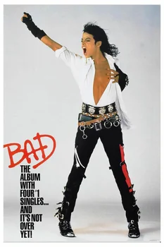 Več Stila Michael Jackson Umetnosti Tiskanja Svile Plakat za Vaš Dom Stenski Dekor 24x36inch