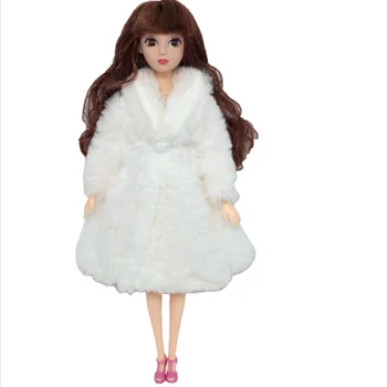 Lutka Pribor 4 Predmeti/Veliko Otroci Igrače Za Otroke Dekle Moda Pozimi vsak Dan Nositi Obleko Plašči, Oblačila Za Barbie DIY Prisoten