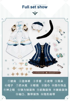 Anime Genshin Vpliv Saharoze Cosplay Kostum Igre Obleko Lepe Lolita Obleko Enotno Halloween Obleko Za Ženske, Dekleta Novo 2021