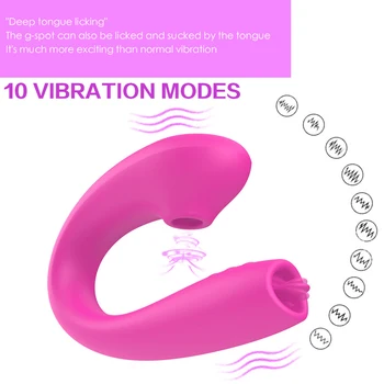 Sesanju Vibrator Močan Klitoris Bedak Oralni Seks Jezika Stimulator Bradavičke Vagina Muco Črpalka Ženske Dildo Adult Sex Igrače
