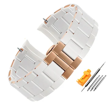 Gume watchband Nerjavno Jeklo v Beli silikagel za AR5859 moški 23 mm AR5867 ženski 20 mm watch trak silikonska zapestnica