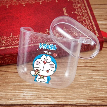 Risanka Anime Doraemon Jasno Slušalke Primeru Za Apple AirPods 2 1 Mehke Silikonske Pregleden Slušalke Pokrov Za Polnjenje Box Vrečko