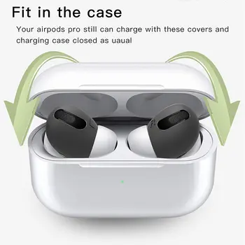 3 Pari/set 1:1 Naložljivih Silikona Primeru Cover za Apple AirPods Pro Primeru Anti-padec Uho Nasveti za Letalski Stroki Pro 3 Pribor