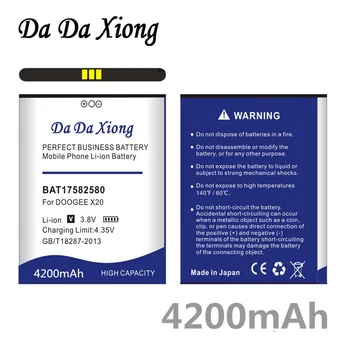 2019 Da Da Xiong Novo Izvirno BAT17582580 Baterije 5.0 palčni za Doogee X20 X20L Mobilnega Telefona, Baterije, 4200mAh