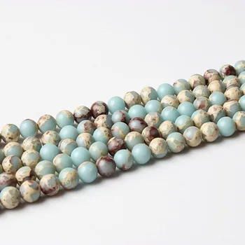 LIngXiang moda Naravnih nakit 6/8 mm modro Nebo, Snakeskin Shoushan kamni svoboden kroglice DIY Zapestnica neckace bi
