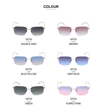 2021 nova sončna očala, ženska moda brez okvirjev online slaven sončna očala ženski plima majhen okvir roba, sončna očala ženske
