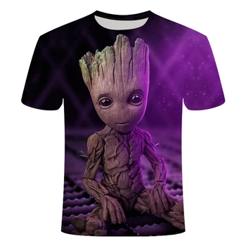 Poletje nova moška T-shirt 3D tiskanje superheroj Groot Filma Varuh Galaxy T-shirt Koren Vaza Prosti čas Anime Otroci T-shirt
