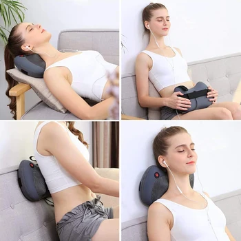 Sprostitvena Masaža Blazino Vibrator Električni Ramo Nazaj Ogrevanje Gnetenje Infrardeča Terapija Blazino Shiatsu Vratu Massager