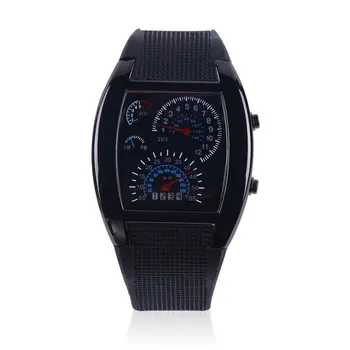 OUTAD Moda Turbo gumb za Izbiranje Bliskavico LED Watch Darilo Moških Lady Športni Avto Meter Ure relogio masculino feminino Darilo Za Moške