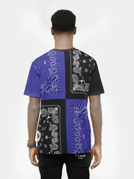 Poletje Nov Trend v Evropskih In Ameriških High Street 3D Tiskanje Barvno Ujemanje Obleko Moške Hip-Hop Kratki Rokavi T-Shirt majica + Hlače