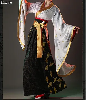 Vroče Igra Identitete V Rashomon Cosplay Kostum Modni Visoke Kakovosti Tiskane Kimono Obleke Ženska Stranka Vlogo Igrajo Oblačila S-XL