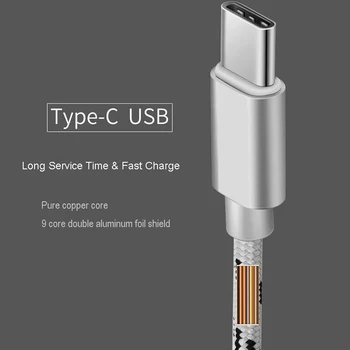 1M 2M USB Mikro Tip C Polnjenje Kabel za Samsung Huawei Xiaomi Android Mobilni Telefon Polnjenje Mikro Tip-C Kabel USB Najlon