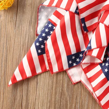 Dan neodvisnosti, Obleko Malčke Baby Dekleta Ruffle Obleko 4. julija Ameriško Zastavo Trak Zvezde Tiskanja Povodcem Suspender Mini Obleka