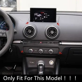 Iz nerjavečega Jekla, Avto Zrak Conditionging Vtičnico Gumb Okvir Dekoracijo Za Audi A3 8V obdobje 2013-2018 Navigacijski Zaslon Trim Dodatki