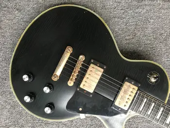 Wholes električna kitara ebony fingerboard relikvija kitara mahagoni lesa telesa in vratu matte black relikvija kitaro