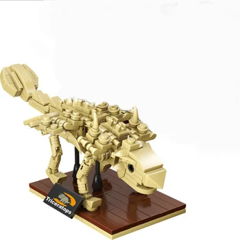 Bloki mesto dinozaver Jurski Park 3d Dinozaver kosti Fosilnih Okostje Opeke Dino Muzej Igrač za Otroke, Izobraževanje Diy Darila