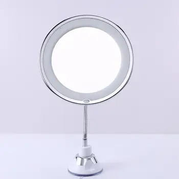 5X 10X Povečava Ličila Ogledalo Folding Nastavljiv Povečevalno Nečimrnosti Ogledalo Močna Sesalna Skodelice z LED Naravne Svetlobe