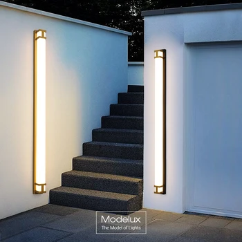2021 Novi, Moderni IP65 Vodotesen prostem LED svetilke Gold Black Wall Lightings Vrt verandi Rov Svetlobe 110V 220V Rov Svetilka