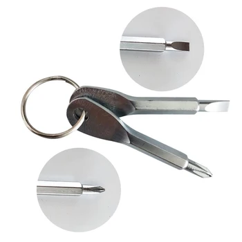 Keychain Žep Orodje Za Popravilo Key Ring Izvijač Prenosni Phillips Izvijač Outdoor Camp Pohod Multi Mini Pripomoček