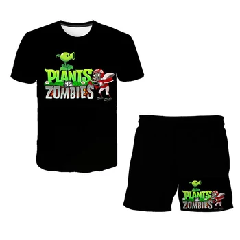 Rastline vs ZombiesTshirts Obleke Baby Fantje T Shirt otroška Oblačila T-shirt &Hlače 2 Kosa Določa Dekleta Fantje Oblačila, Hlače, Obleka