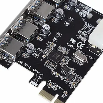 4 Port PCI-E, da USB 3.0 HUB PCI Express Širitev Sim Adapter 5 Gbps Hitrost za Namizni Računalnik