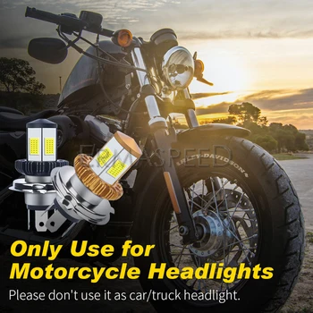 H4 motorno kolo LED Smerniki Žarnice Bele Hi Lo Žarek 6000K Pretvorbo Komplet Z LED COB Čipov Za Motocikel Skuterjem Žarometov