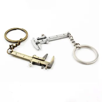 Prenosni 0-4 cm Mini Vernier Čeljusti Keychain Merjenje, Preizkušanje Orodja Key Ring Slog Simulacija Modela Vladar Vernier kljunasto merilo