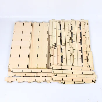 Lesene Model Stavbe Orodja Organizator Vijake, Matice Majhne Dele Škatla Za Shranjevanje