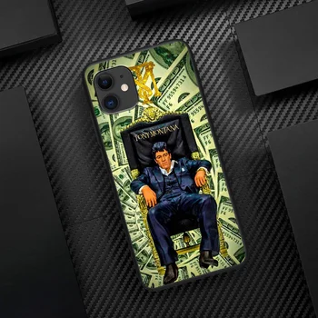 Scarface Tony Montana Primeru Telefon Za Iphone 5 5S SE 2020 6 6S 7 Plus 8 11 12 Mini X XS XR Pro Max black Nepremočljiva Tpu Coque