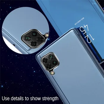 Prevleka Ogledalo Držalo za Telefon Ohišje Za Samsung Galaxy A12 A42 M31S Primeru Usnje Pokrovček Za Samsung Galaxy A12 A42 Zaščitna torbica