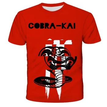 Otroci 3D Tiskanja Cobra Kai Kul Smešno Risanka Majica s kratkimi rokavi Boys Harajuku Kratek Rokav Priložnostne Grafični Anime Dekleta Tshirt Hip Hop Tees