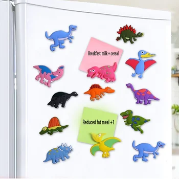 3D Ustvarjalne Dinozaver Hladilnik Magneti za Otroke, Risanka Magneti Spominek Srčkan Dinozaver Nalepke, Zgodnje Izobraževanje Doma Dekor DIY Decal