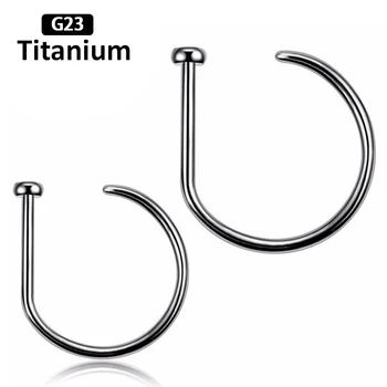1PS Nove Celotno G23Titanium Titana Piercing Ženske/moški Nosering Ring&Klinov D-Obroč Iz Body Piercing Nakit