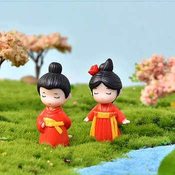 Smole, Nekaj Lutka Kitajski Slog Poročna Torta Pokrivalo Stranka Dobave Doma Dekoracijo Ornament Mikro Krajine DIY Bonsaj Dekor