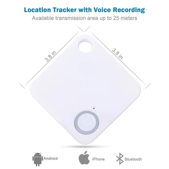 Mini Strešnik Bluetooth4.0 Tracker Mate Zamenljive Baterije Postavka GPS Tracker Za Ključne Pet Finder Proti kraji Naprava Nizko-powe Anti-izgubil