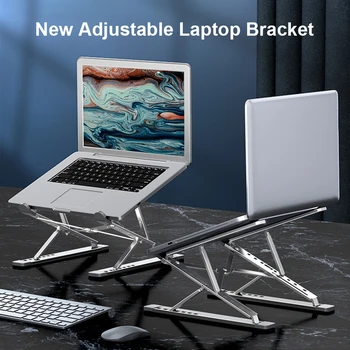 Prenosni Aluminija Laptop Stand Zložljive Notebook Stand Dvojno Plast Nastavljiva Višina Laptop Imetnik Podporo Za Macbook Nosilec