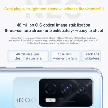 Original vivo IQOO Neo5 5G Trojno Fotoaparat Qualcomm Snapdragon 870 6.62