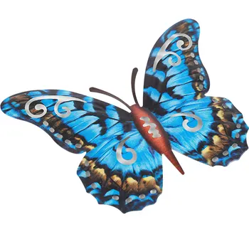 Kovinski Metulj Stenski Dekor Kovanega Železa Wall Art 3D Insektov Steno Kiparstvo Dekorativne Stenske Slike Garden Visi Slika Živali