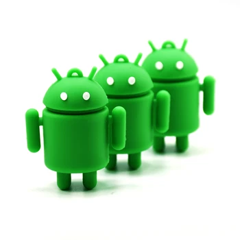 Android Robot Usb ključek 32gb 8gb 16gb 4gb Zelena Pendrive 64gb 128gb Pravi Zmogljivosti Usb ključ Pen Drive