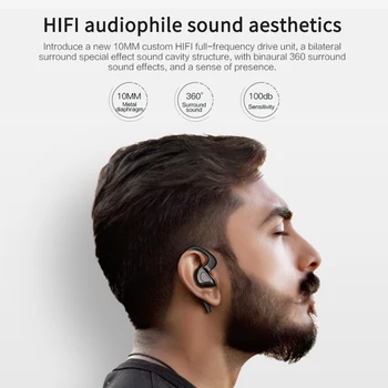 Q9J TWS Bluetooth 5.0 CVC Zmanjšanje Hrupa Slušalke Stereo Šport Čepkov Glasba / Video Brezžični Uho, vgrajen Bluetooth Slušalke
