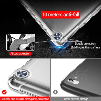 Shockproof Silikona Primeru Huawei MediaPad T3 7.0 3G BG2-U03 BG2-U01 Prozorno Gumo, zračna Blazina Prilagodljiv Odbijača + Kaljeno Steklo
