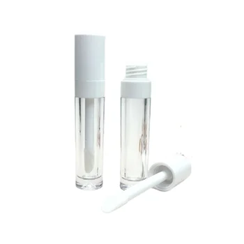 10 ML Prazno Veliko Krtačo, Lip Gloss Cevi Plastičnih Bela Tekočina, ki Šminka Posodo Krog Lipgloss Balzam za Ustnice Steklenice z Velikim Čopičem