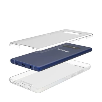 Za Samsung Galaxy S8 S9 plus S6 S7 Rob Primeru 360 Popolno Zaščito Mehko TPU Coque za funda A5 A7 A3 2017 A6 A8 A7 A9 2018 Primeru