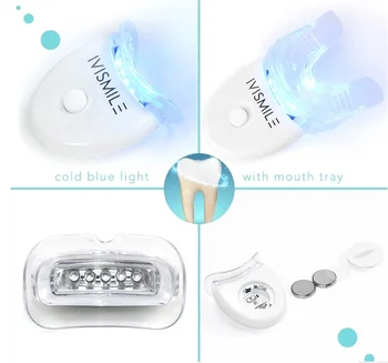 IVISMILE Komplet za Beljenje Zob Z Led Luči Zobni Lase Gel za Nego Ustne votline Čiščenje Odstrani Zobne Madeže Zob Whiterner Instrument