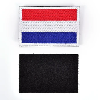 Novo 1pc Nizozemska Nacionalna Zastava Taktično Vezenega Obliži Oblačila Skp Značko Obliži Zapestnica nizozemski Holland Aplicirano Obliži