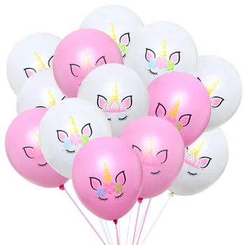 Samorog Licorne Balone iz Lateksa 12 Blanc Rojstni Okraski Otroci Odraslih Globos Balony Anniversaire Baloon Novo Leto