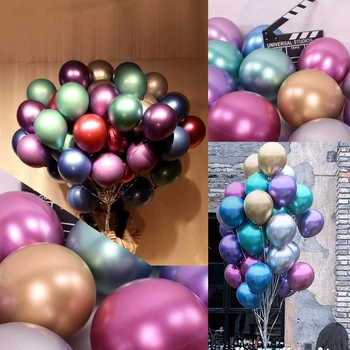 100 kozarcev Kovinski Baloni Multicolor Chrome Baloni Helij Sijoče Balone in zabavo Dekoracijo za Rojstni dan Diplomi Poroko