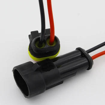 1pcs 2 Pin Način Zapečateni Nepremočljiva Električne Žice Priključek Priključite Nastavite auto priključke s kablom
